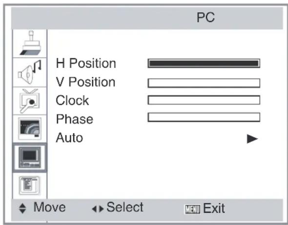 TechnoStar TF-L32B ATV - PC-menu - 1