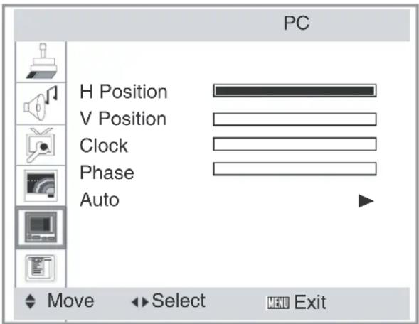 TechnoStar TF-L32B ATV - PC menu - 1