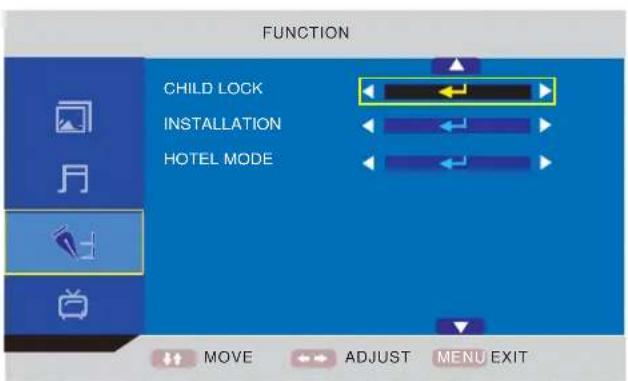 TechnoStar TF-L19B ATV - Hoofdmenu OSD: - 5