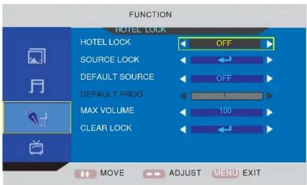 TechnoStar TF-L19B ATV - Information zur Funktion Hotelsperre - 5