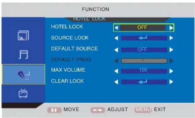 TechnoStar TF-L19B ATV - About the Hotel Lock function - 5