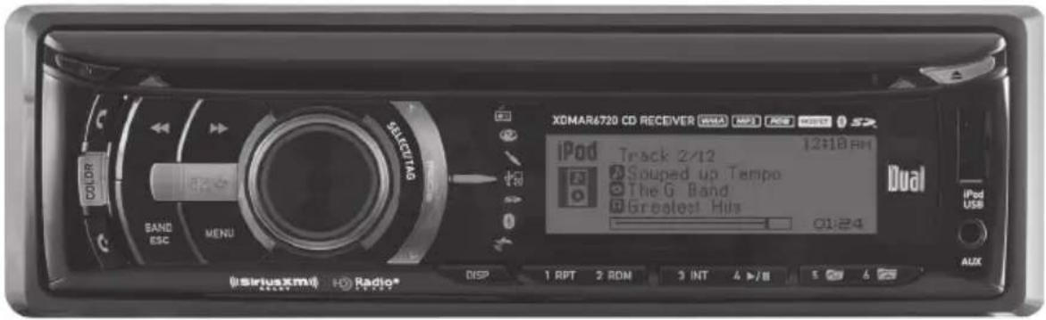 XOMAR6720 CD RECEIVER iPod Track 2/12 Souped up Tempo The G Band Greatest Hits Dual iPod USB DUAL iPod Radio (irsinus.xml) DISP 1 RPT 2 ROM 3 INT 4 P/B 5 6 AUX
