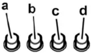 a b c d