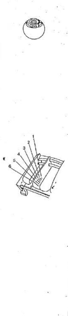 Technical diagram of a mechanical device with numbered parts, including a top view and a close-up view.