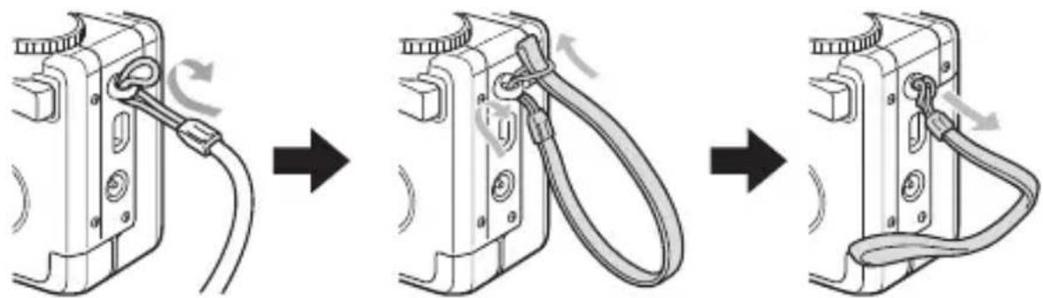 SANYO VPC-MZ3EX - ATTACHING THE HANDSTRAP - 1