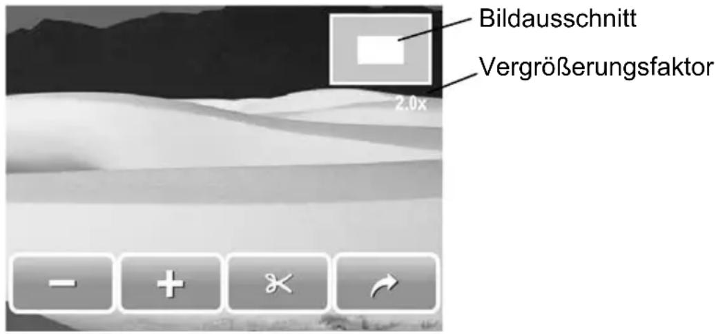 Bildausschnitt Vergrößerungsfaktor 2.0x - + × →