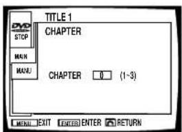 TITLE 1 CHAPTER CHAPTER 0 (1-3) MENU EXIT ENTER RETURN