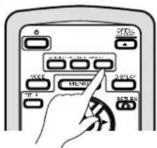 Hand-drawn diagram of a control panel with labeled buttons and a hand pressing the button to press any other.
