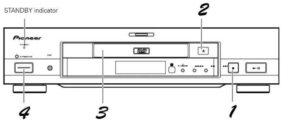 STANDBY indicator Pioneer 2 4 3 1