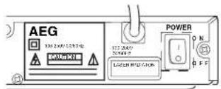 AEG 124.2kV/128.7kV POWER 127.2kV/ 500Hz Laser Hysteresion N O F F
