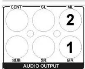 CENT SL ML 2 1 SUB SR MR AUDIO OUTPUT