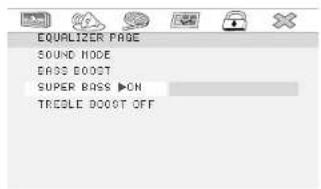 EQUALIZER PAGE SOUND MODE EASS BOOST SUPER BASS ON TREGLE DOOOT OFF