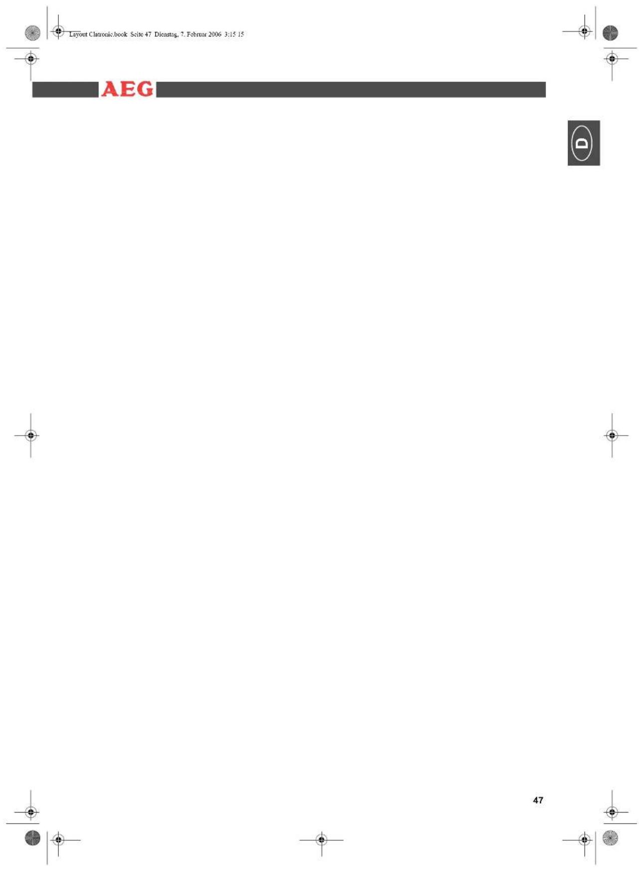 Layout Clronic:book Seite 47 Dieasting, 7. Februar 2006 3:15 15 AEG 47