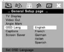AEG DVD 4511 CR - On-Screen-Display Sprache - 1