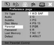 AEG DVD 4511 CR - Parental control levels - 1