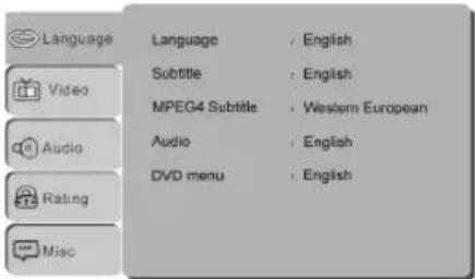 AEG DVD 4542 - Language Settings - 1
