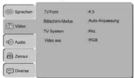AEG DVD 4542 - Sprachen; Untertitel; MPEG4 Untertitel; Audio; DVD Menü - 1