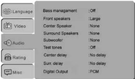 AEG DVD 4539 HDMI - Audio Setup - 1