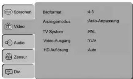 AEG DVD 4539 HDMI - Sprachen; Untertitel; MPEG4 Untertitel; Audio; DVD Menü - 1