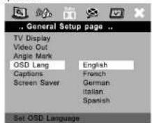AEG DVD 4513 DIVX - On-Screen-Display Sprache - 1