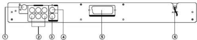 Diagram of electronic component pinout with numbered labels for each part