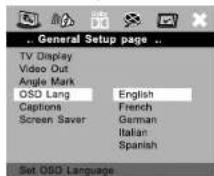 AEG DVD 4513 DIVX - On-Screen Display Language - 1