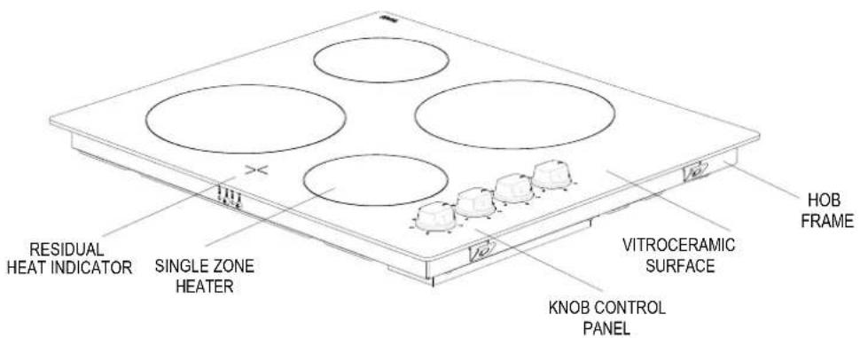 NORDMENDE HC62FL - DESCRIPTION OF THE HOB - 1