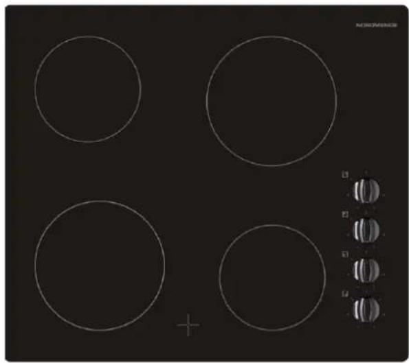 NORDMENDE HC60FL - OPERATING AND INSTALLATION INSTRUCTIONS BUILT-IN VITROCERAMIC HOB - 1