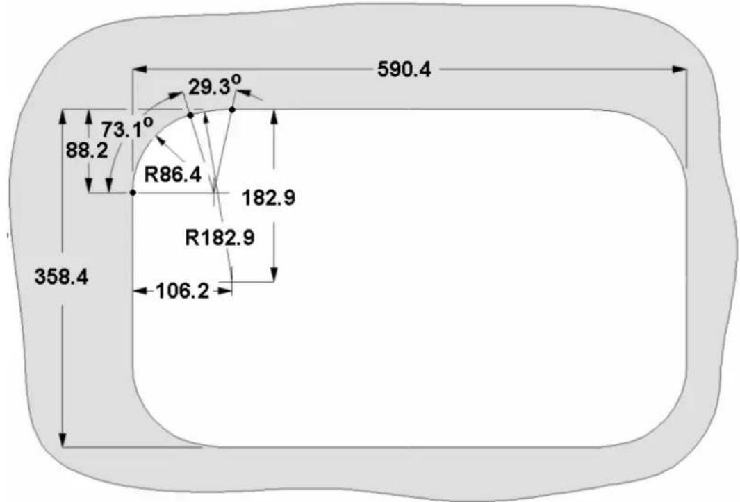 590.4 29.3° 73.1° 88.2 R86.4 182.9 358.4 R182.9 106.2