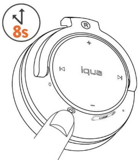 IQUA Street - Pairing the Iqua Street headphones with your phone: - 1
