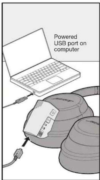 Powered USB port on computer