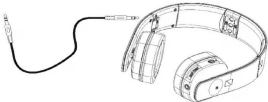 VIETA VHP-WT400BK - Benutzung des Kopfhörers mit Kabel - 1