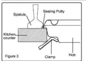 Spatula Sealing Putty Kitchen counter Clamp Hob Figure 3