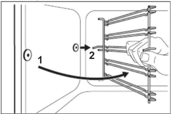 JUNO JB121D5 - Removing the shelf supports - 2