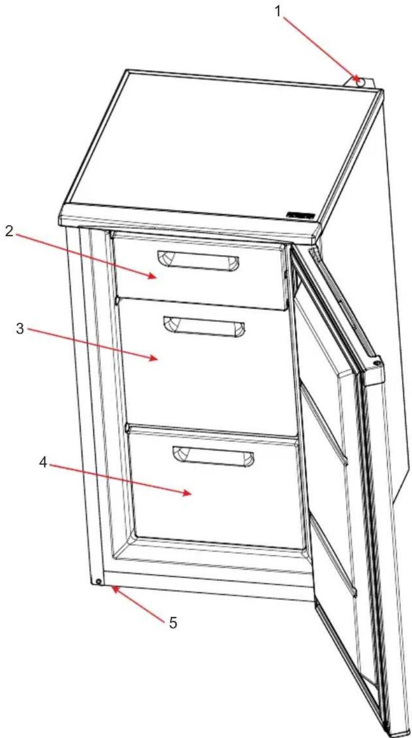 NORDMENDE RUF116NMWHAPLUS - THE PARTS OF THE APPLIANCE AND THE COMPARTMENT - 1