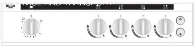 BUSH AG56SB - Control of the hob rings - 1