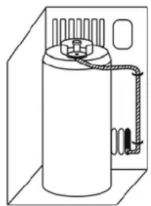 SMEG SCB60MFX - Anschluss an die Flasche im Innenraum des Gerätes - 1