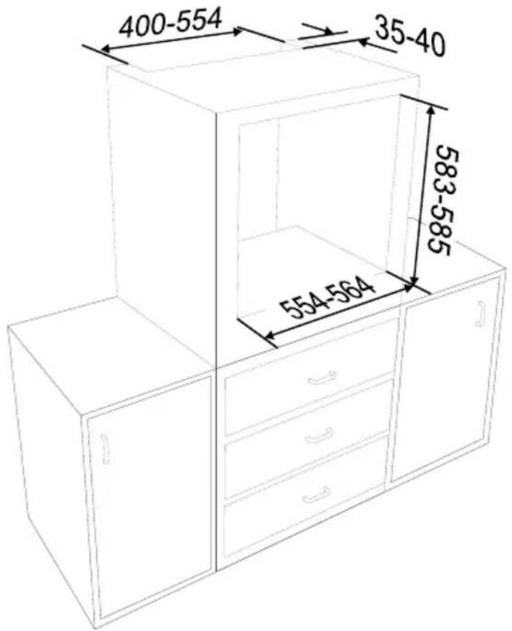 SMEG SC 351 X - Positionierung des Backofens - 7