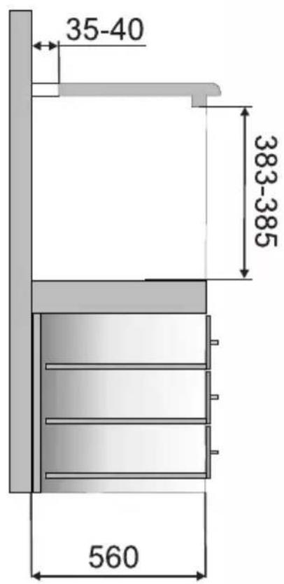 SMEG SC 351 X - Positionierung des Backofens - 8