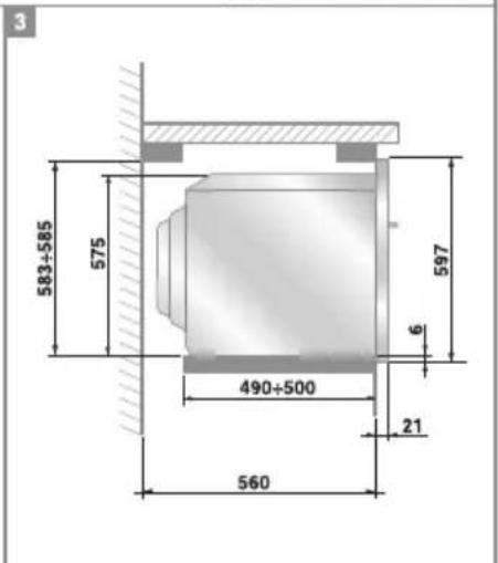 SMEG SC 109-2 - Positionierung des Backofens - 3