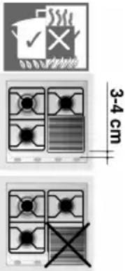 SMEG SNL532X - Praktische Hinweise für den Gebrauch der Brenner - 1
