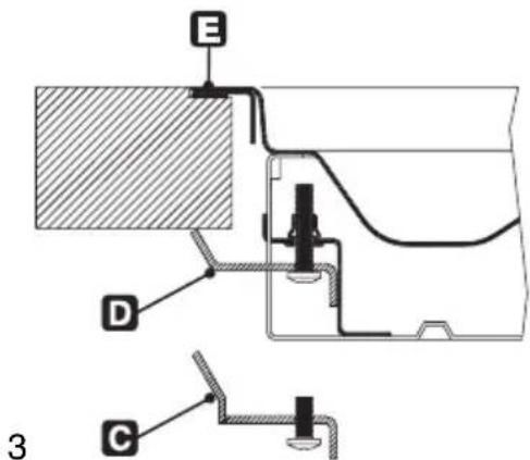 SMEG SNL 75 XG 42 - Befestigung an der Auflagefläche des Modells mit herkömmlichem Einbau (Abb. 1) - 6
