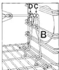 D C B