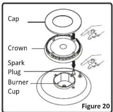 Cap Crown Spark Plug Burner Cup Figure 20