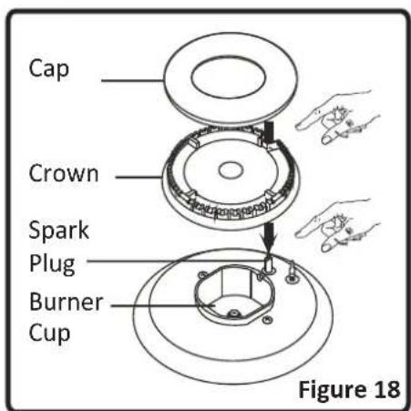 Cap Crown Spark Plug Burner Cup Figure 18