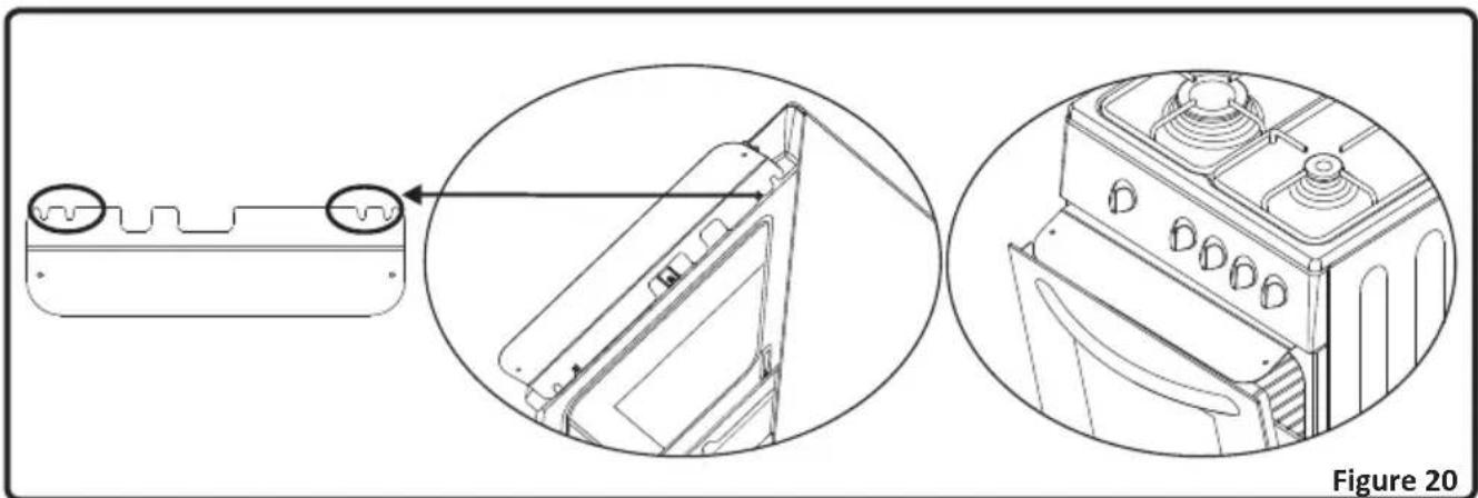 NORDMENDE CSG50WH - Assembling the grill heat shield - 1