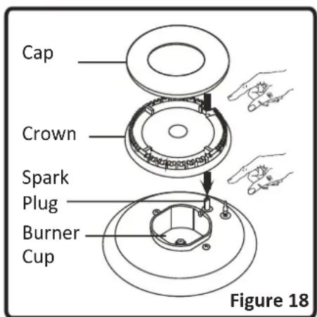 Cap Crown Spark Plug Burner Cup Figure 18