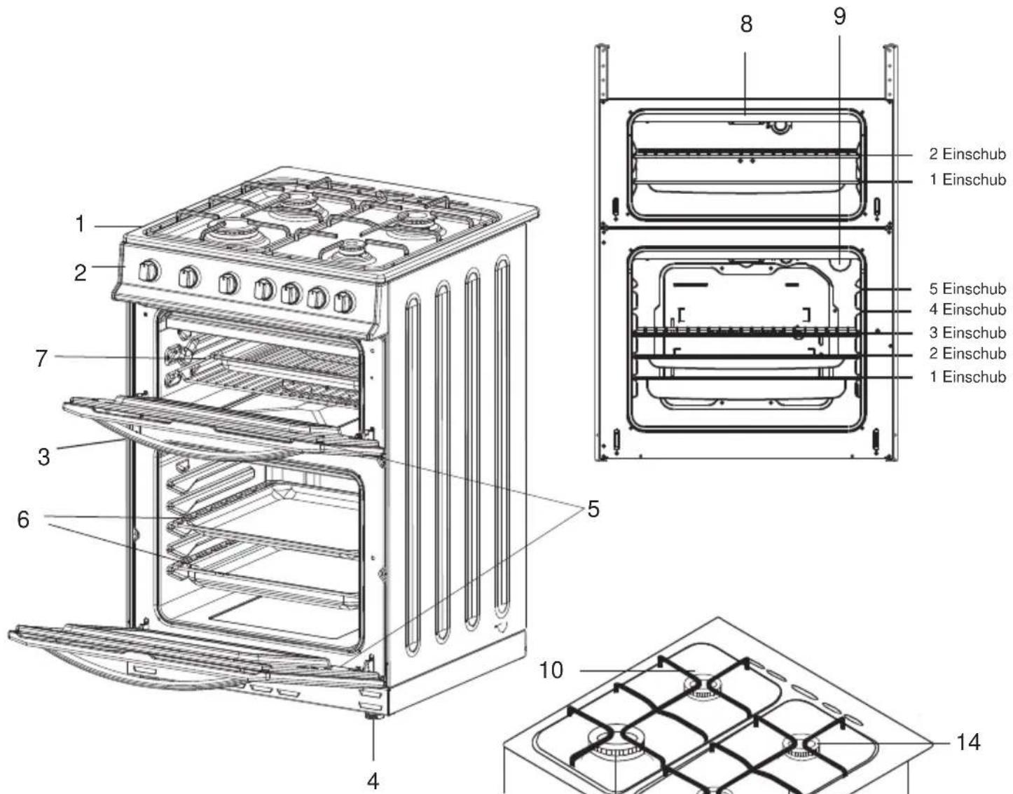NORDMENDE CTG50LPGBK - Art : VORSTELLUNG DES PRODUKTS / ABMESSUNGEN - 1