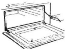 Simple line drawing of a laptop with an open screen and a hand pointing to it (no text or symbols)