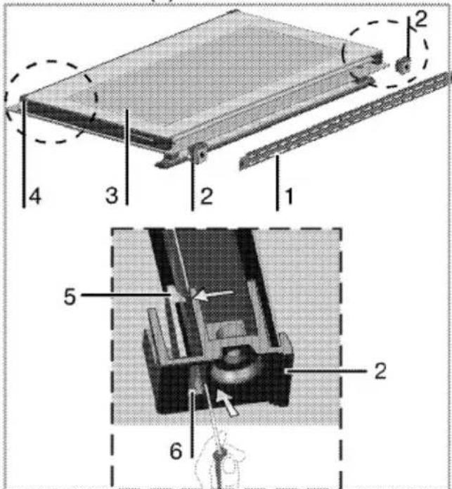 Flavel ML61ND - Removing the door inner glass - 1